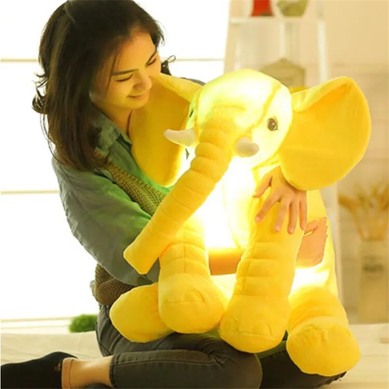  Infant Soft Appease luminous Elephant Playmate Calm Doll Elephant Pillow Plush Baby Toys Led Christ