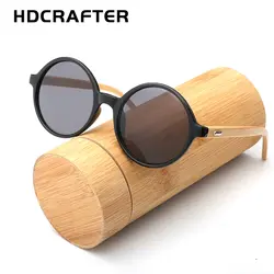 Деревянные круглые мужские солнцезащитные очки Для женщин модные солнцезащитные очки Брендовая дизайнерская обувь ретро Винтаж