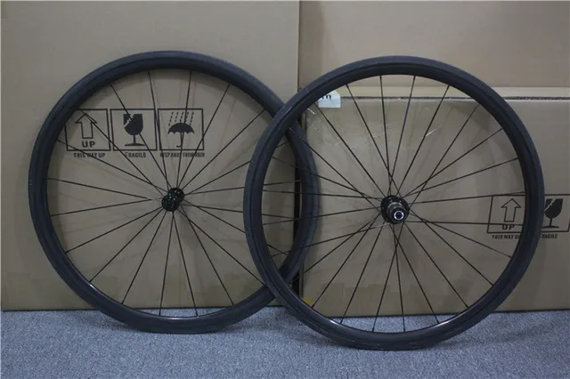 Best price at $340 Cheap 700C 38mm Carbon Clincher Tubular Cyclocross Disc Brake Hubs Wheels Carbon Bike Bicycle Disc Wheelset