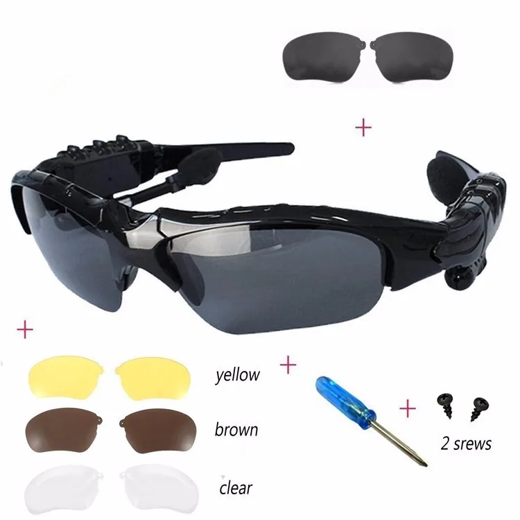 Sports Stereo Wireless Bluetooth 4.0 Smart Glasses Headset Telephone Driving Sunglasses/mp3