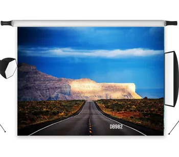 

Field Plain Highway Mountain Sky Seamless Washable No Crease Polyester Backdrop Background Photography Studio Props Photographic