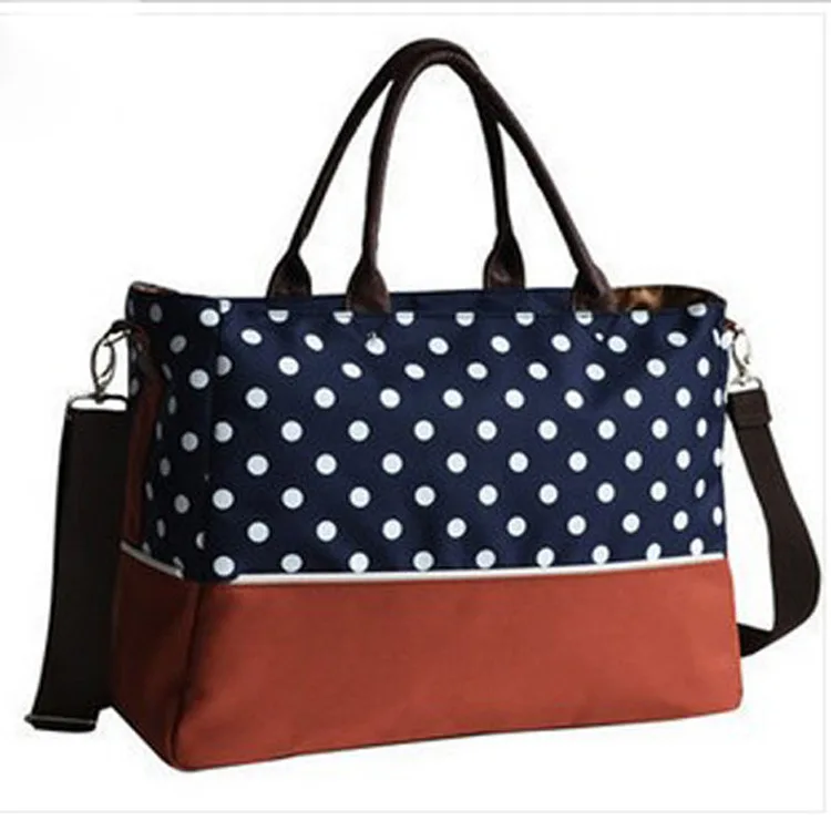 

Cute Dot Baby Diaper Bag Nappy Large Capacity Maternity Tote Bag Multifunctional Changing Bag Messenger Stroller Bag Hobos