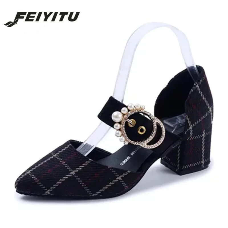 

FeiYiTu Shoes Woman 2019 High Heels Female Fine With Sexy Buckle Women Shoes zapatos mujer chaussure femme talon schuhe damen