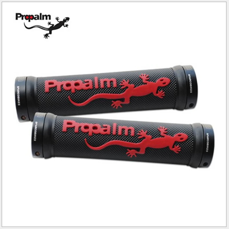 Propalm دراجة المقود القبضات مضيئة سبيكة + المطاط MTB الدراجة القبضات مزدوجة قفل 12.8*2.2 سنتيمتر دورة القبضات المقود أجزاء الدراجة