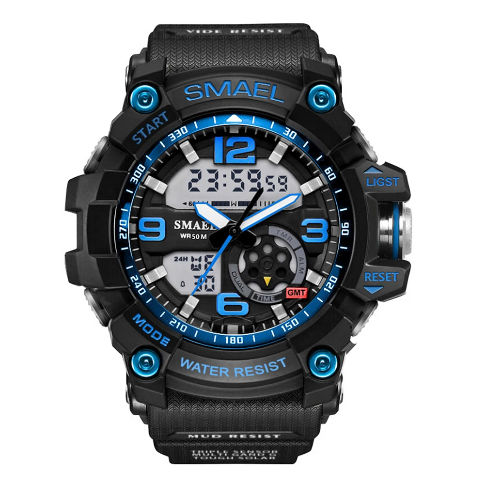 

2017 Men's Watch Sporty LED Luminous Alarm Analog Digital Climbing Wrist Watch