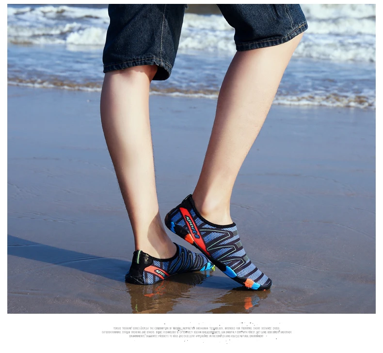 Water Shoes Aqua Shoes Beach Swimming Shoes Men Breathable Slip-on Sport Sneakers Lightweight Upstream Shoes (29)