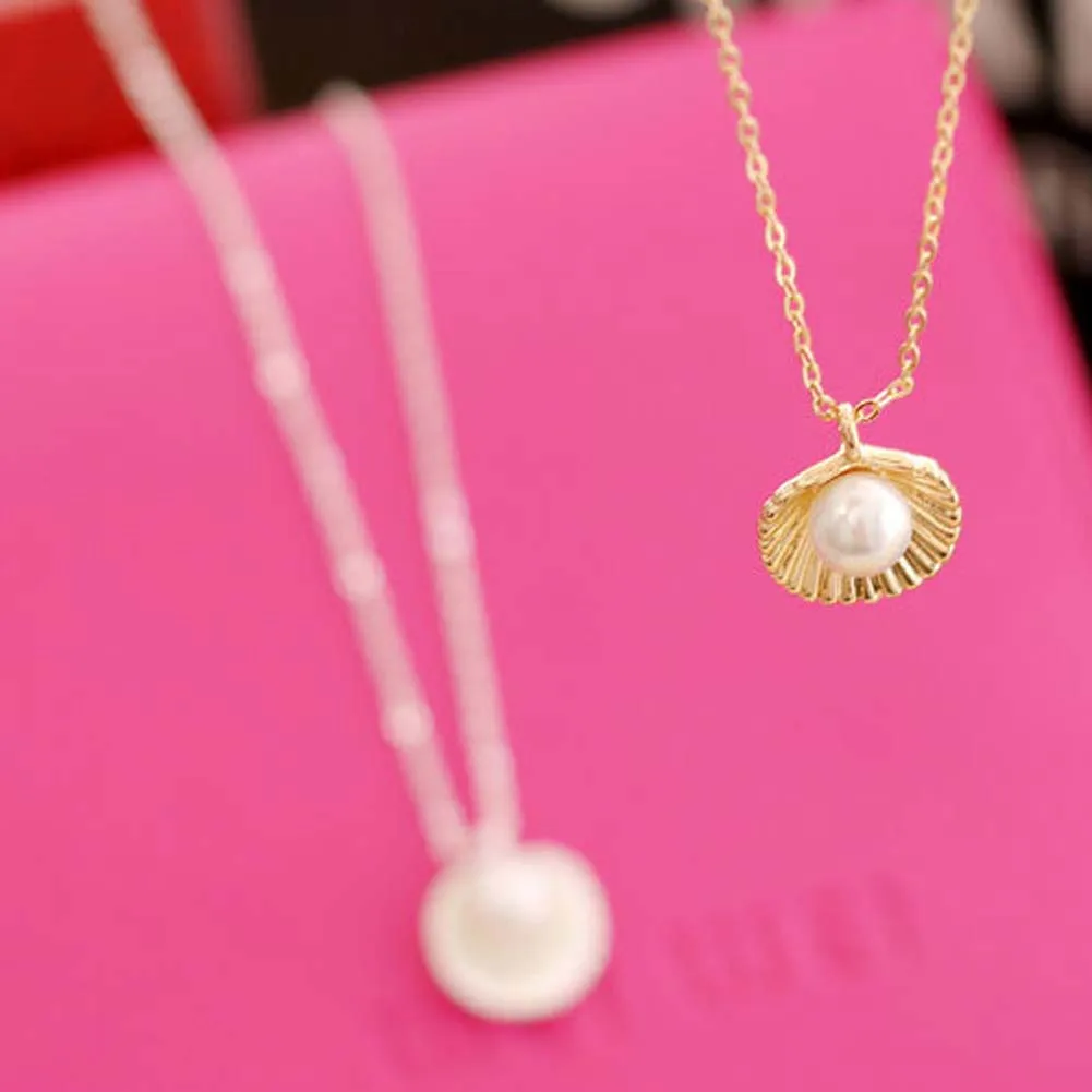 Ожерелье Чокеры с имитацией жемчуга в форме раковины 1 шт. 2018|dress accessories|necklace