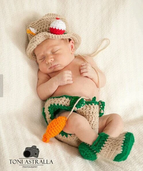Newborn baby boys girls handmade Fishman Hat Diaper shoes & fish newborn  photo photography props costume outfits - AliExpress
