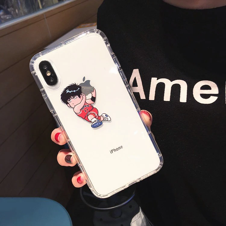 Cute Cartoon Slam Dunk Case For iPhone 13 12 11 Pro Max X 6 6s 7 8 Plus Xr Xs Max Coque Anime Funda Soft Transparent Clear Cover iphone 13 pro max case