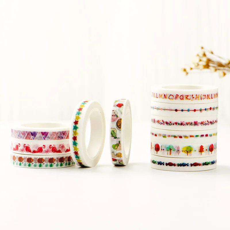 22 разных ленты Каваий. Маскировочная лента washi наклейки милая умная самодельная
