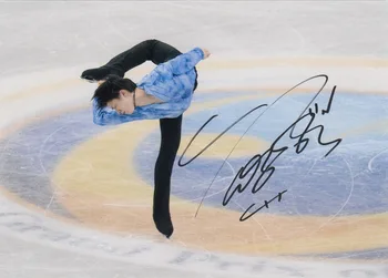 

hand signed Yuzuru Hanyu autographed photo 5*7 inches Figure skating free shipping 022018H