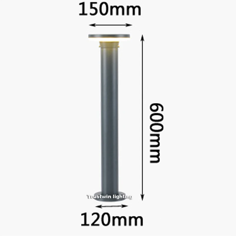2 шт. светодиодный светильник для ландшафтного столба, водонепроницаемый уличный современный стиль, дорожные светильники для дорожки, светодиодный парковый, садовый светильник для газона