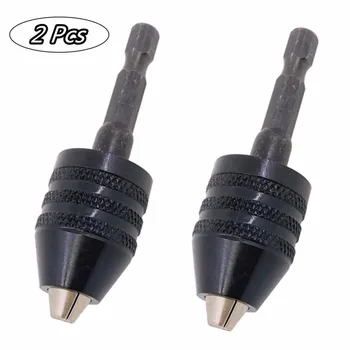 

2Pcs Keyless Drill Chuck Conversion Tool,Adapter,1/4-Inch Hex Shank