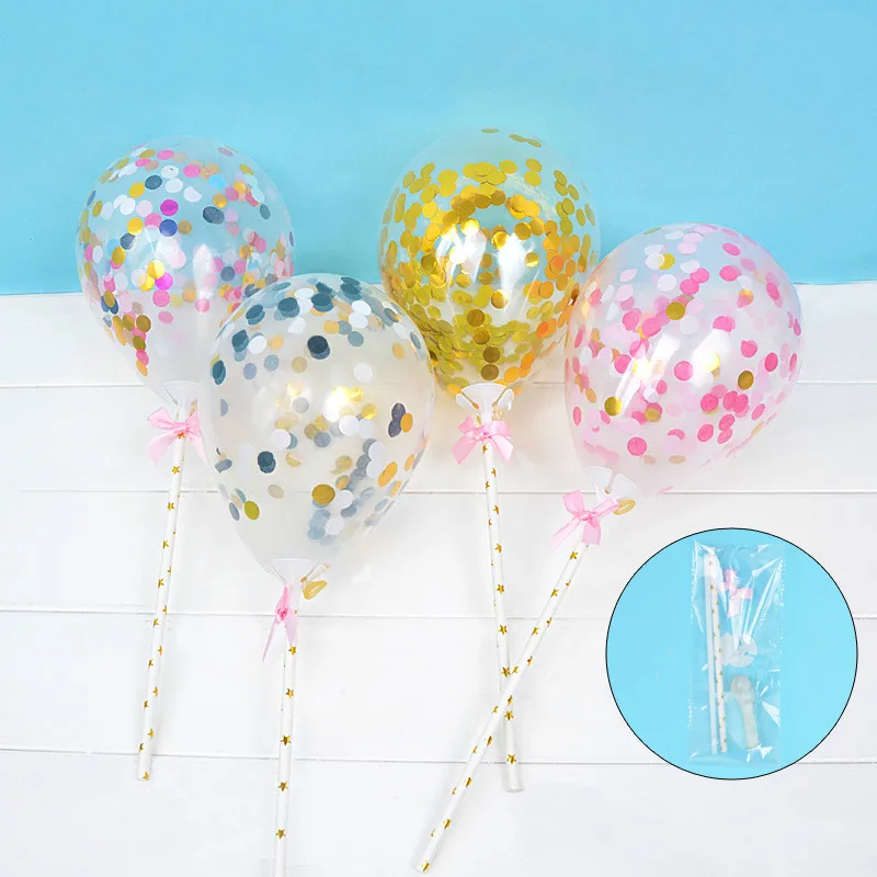 5inch Transparent Love Confetti Balloons Bobo Ball for Birthday Party