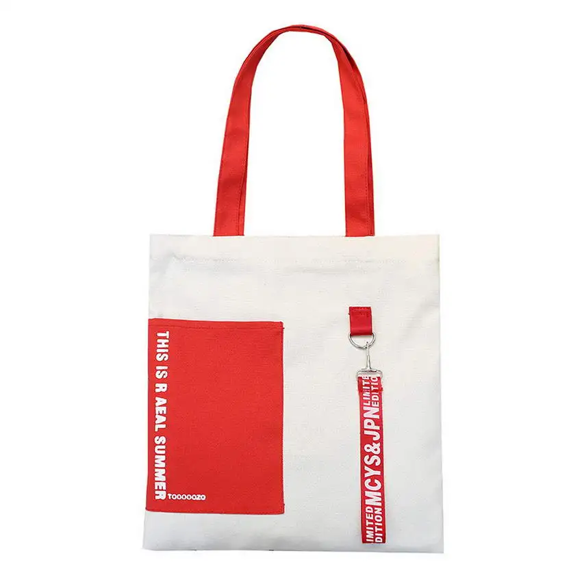 

KANDRA 2019 Patchwork Canvas Tote Bag Zipper Reusable Eco Travel Shopping Bag Large Capacity Cloth Bags bolsas de tela
