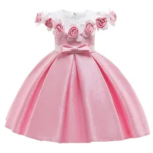 Г., вечернее платье высокого качества с розами для девочек платье для первого причастия для девочек детская одежда праздничный костюм для детей, L5112