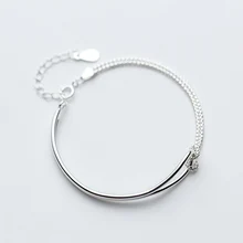 La MaxZa 925 браслеты из стерлингового серебра минималистичные простые двойные слои цепочка на руку для женщин девочек ювелирные изделия дружбы