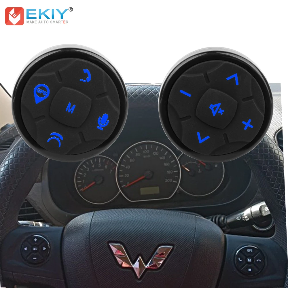 

EKIY Car Steering Wheel Control Button Universal Wireless Android GPS Navigation DVD Steering Wheel Control Remote Buttons