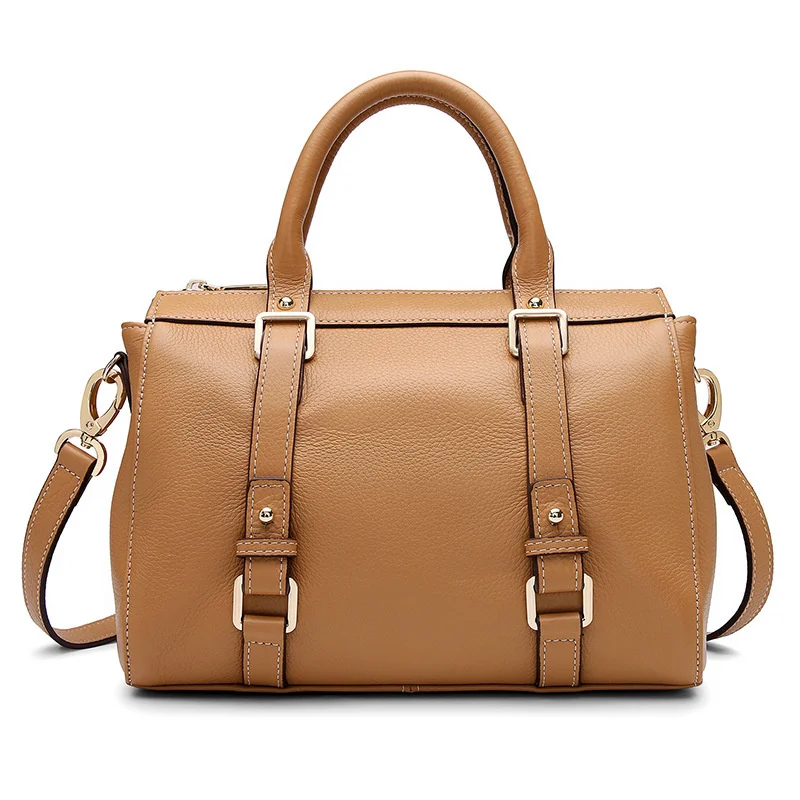 brown top handle bag