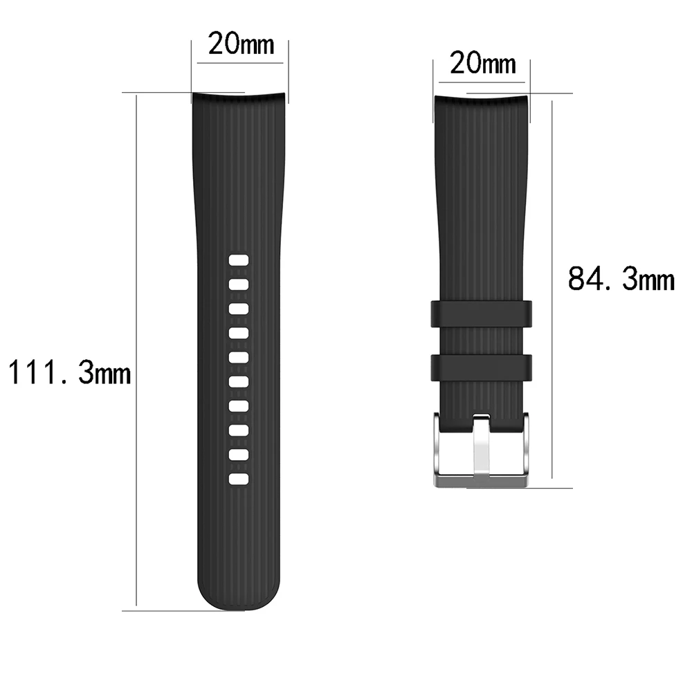 1 шт. силиконовые спортивные часы Bracelace ремень 42 мм* 20 мм для samsung Galaxy ЗАМЕНА простой ремешок телефон аксессуар пряди