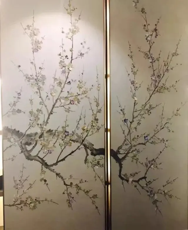 

Classic style Unique Hand-painted silk wallpaper painting flowers with birds wallcovering many patterns and background optional