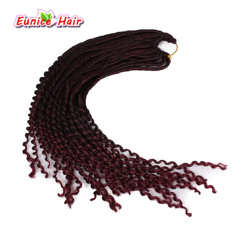 Dread locS наращивание крючком косы 1 упаковка 20 дюймов богиня Faux locS Curly концы мягкие синтетические волнистые локоны плетение волос