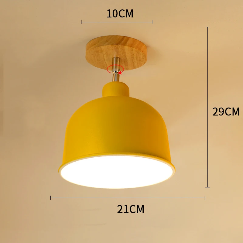 Современные светодиодные потолочные светильники для гостиной спальни скандинавские светодиодные потолочные лампы деревянные лампы для коридора прикроватный Бар Кухня E27 - Цвет корпуса: 02 no bulb