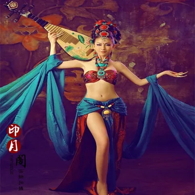 Dunhuang Feitian летающая фея костюм ханьфу сексуальная танцевальная одежда Китайская