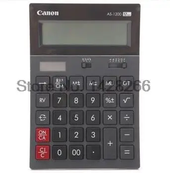 1 Piece Canon AS 1200 Authentic font b Calculator b font classic curved design large dual