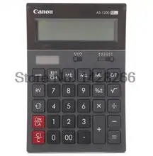 1 Piece Canon AS-1200 Authentic Calculator classic curved design large dual power models FREE Shipping