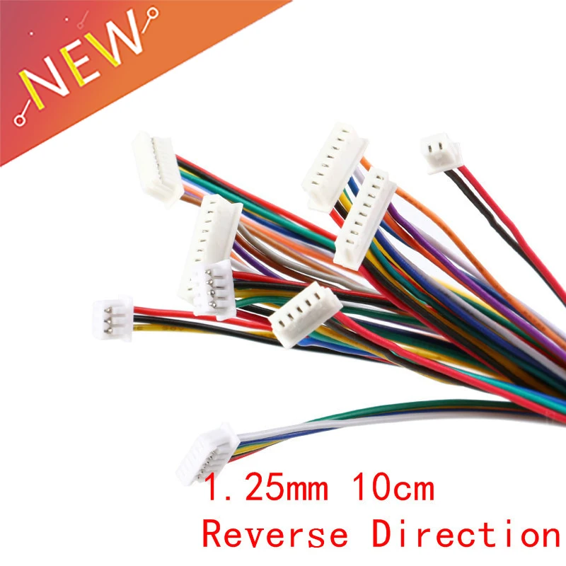 5 шт. Кабельный соединитель XH 1 25 28AWG JST Двойные электронные соединители для
