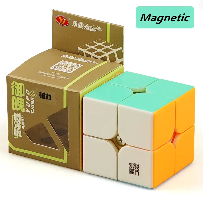Yongjun Yupo 2x2x2 2Magnetic Cube 2x2 Speed Magic Magnet Cubo Magico 2*2 Magnets Stickerless Black Game Puzzle | Игрушки и хобби