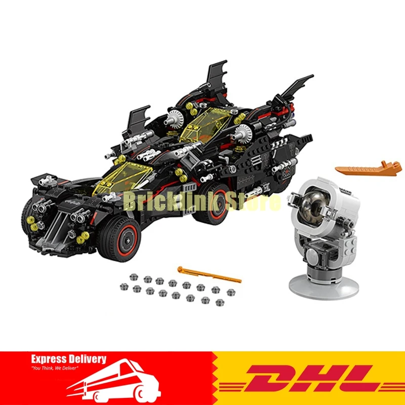 

Lepin 07077 1496Pcs Genuine Batman Movie Series The Ultimate Batmobile Set Educational Building Blocks Bricks Toys Model 70917