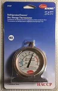 

Cooper Atkins 25HP-01-1 Refrigerator / Freezer / Storage Thermometer