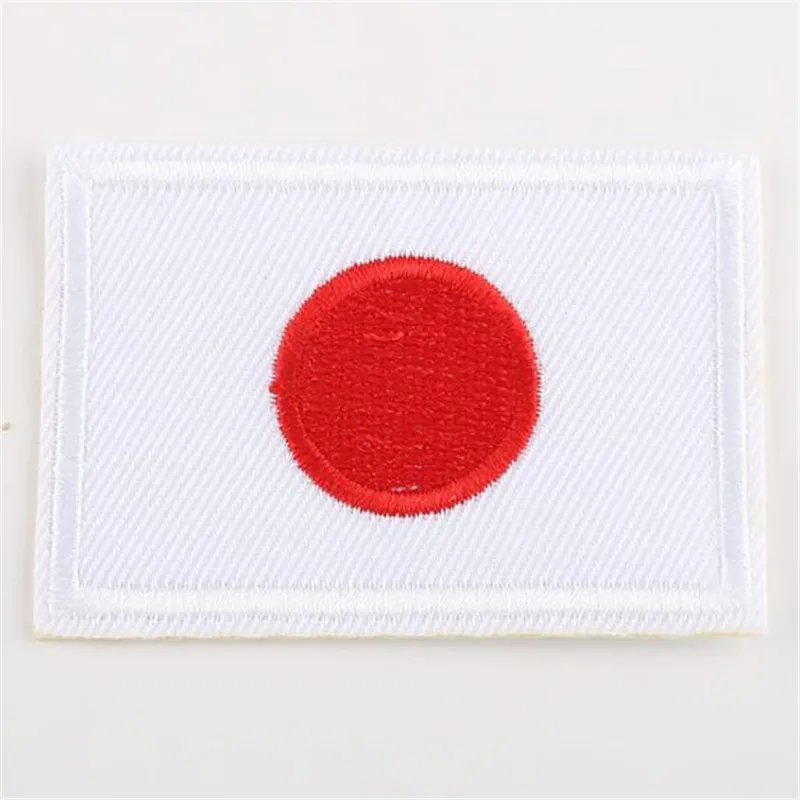 Одежда diy Вышивка Железная на пластыре дело с ним японский флаг патчи для одежды цветок значок наклейки ткань