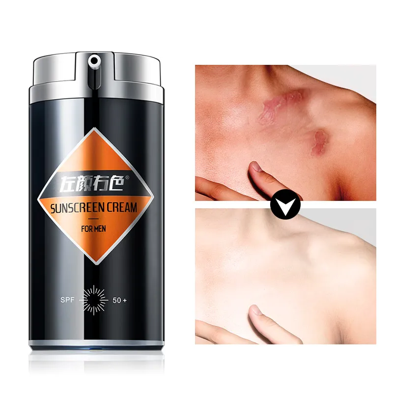 

MANCODES Men Facial Sunscreen Cream SPF50+ Isolation UV Sunblock Body Sunscreen Protection Whitening Concealer Sun Cream 80g