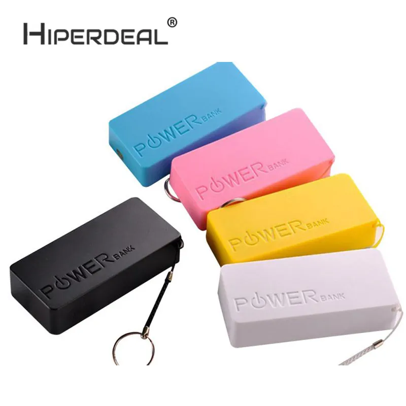 

HIPERDEAL 5600mAh 2X 18650 USB Power Bank Battery Charger Case Box For iPhone Rechargeable Battery Power Wall Adapter 6Ot11