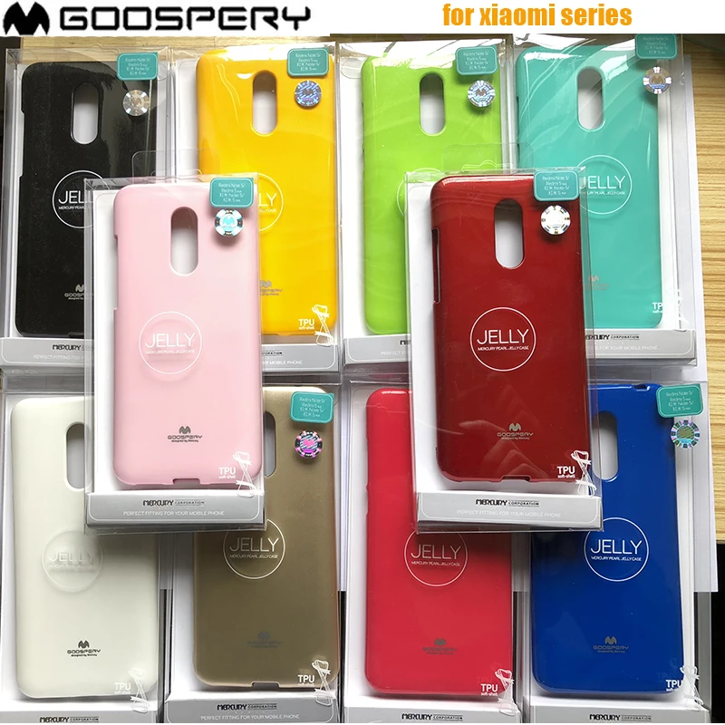 

Genuine MERCURY Goospery Colorful Soft Jelly Case Cover For Xiaomi Redmi 5 PLUS Note 5 2 3S 4 4X Mi MAX 5 5S Plus 6 MIX 2 A1 5X
