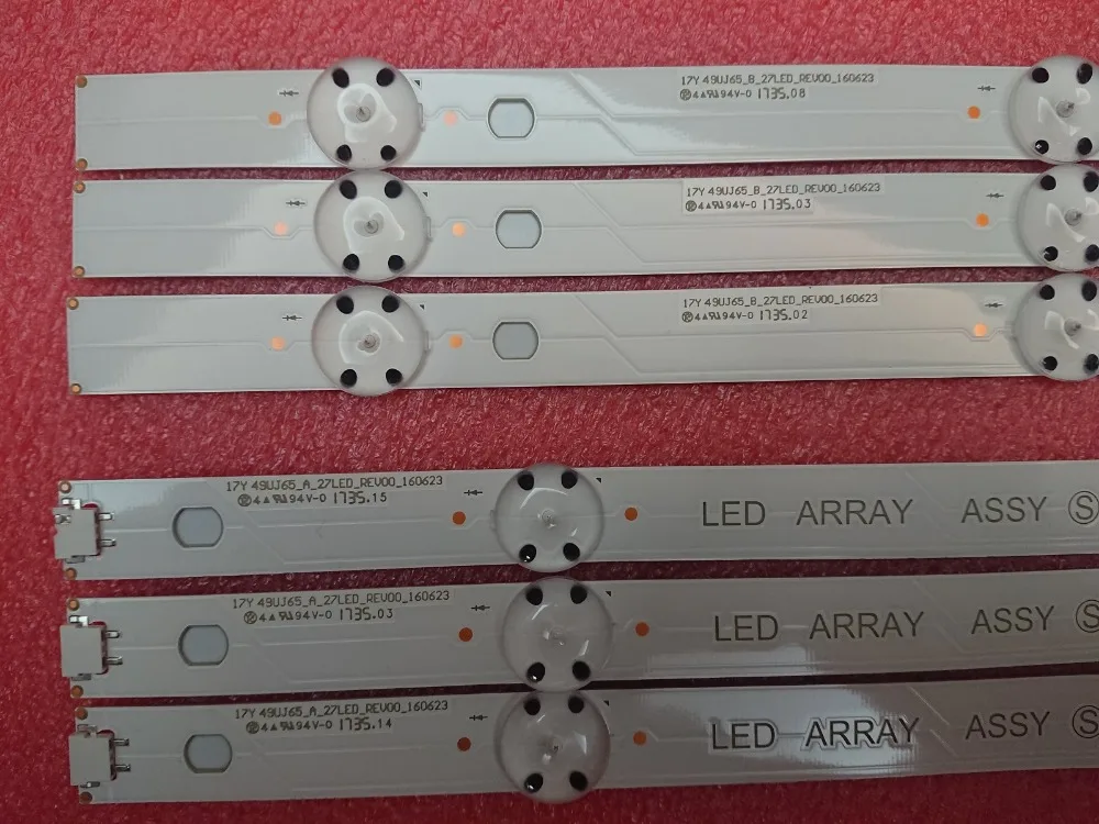 Led para lg Novo Tira Retroiluminação 49uj701v 49uj670 49uj651v 49uj651v-za 17y 49uj65_a_27led 49uj65_b_27led Eav632632404 Kit 6 Pcs - Image 3