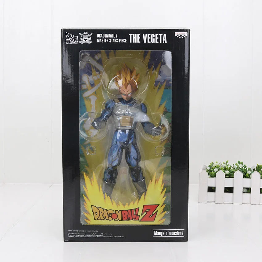 26 см Dragon ball Z фигурка MSP Master Stars Piece Vegeta Trunks vegetto Сон Гоку черный шоколад ГОКу ПВХ фигурка игрушка - Цвет: battle vegeta in box