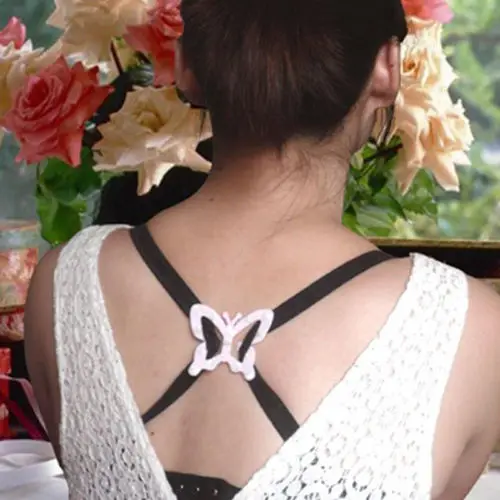 Лот 2 шт сердце/Бабочка клипса управления зажим скрыть любовь бюстгальтер ремень