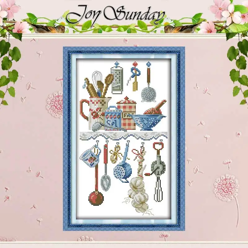 

Kitchenware Patterns Counted Cross Stitch DIY 11CT 14CT Cross Stitch Set Chinese Cross-stitch Kit Embroidery Needlework