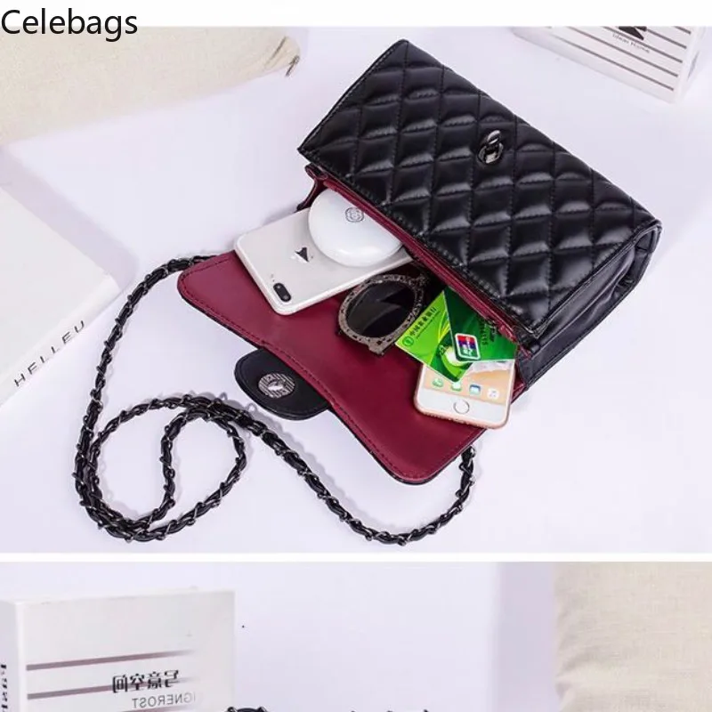 De las mujeres de la moda celosía hombro bolsas Messenger de la marca de lujo de los canales de las mujeres monederos y bolsos canal bolsos bandolera bolsas