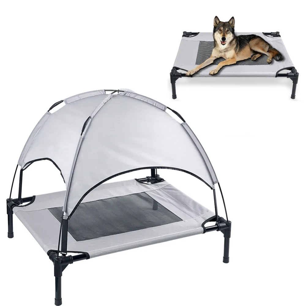 Petacc Elevated Breathable Pet Dog Beds Big Dog House Tent Sunshade