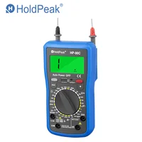 HoldPeak-multímetro Digital de HP-90C con rango Manual, medidor Digital con resistencia/prueba de capacitancia con retención de datos