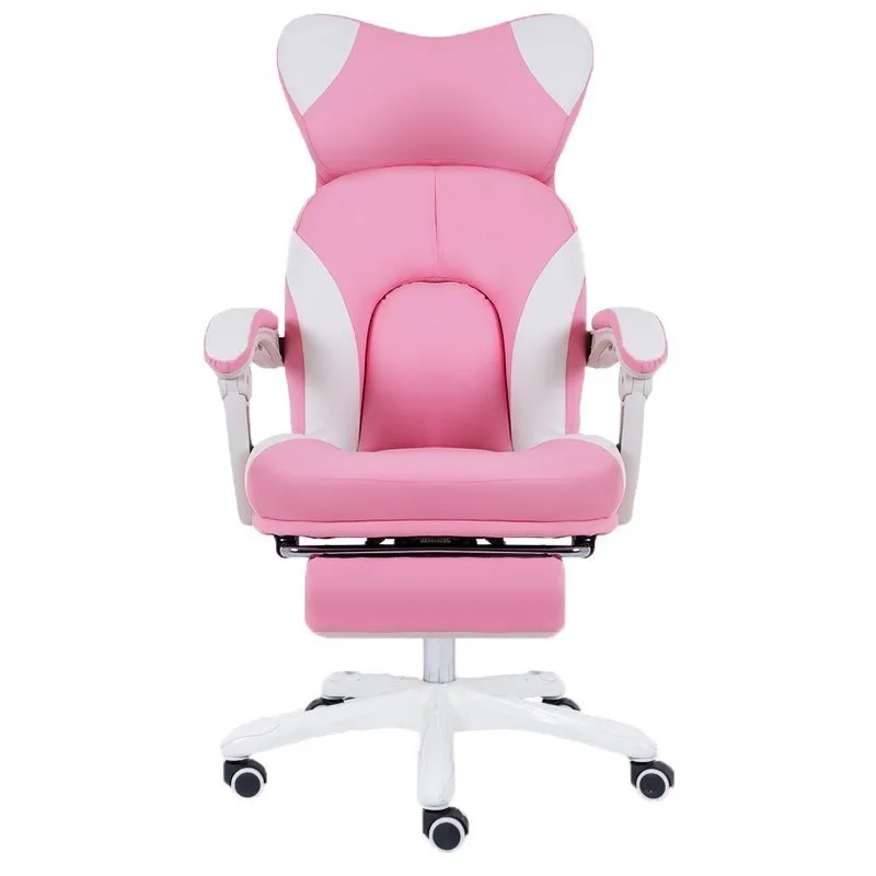 В офисе игровая для киберспорта Poltrona Silla стул геймера розовые милые массажные Twitter Live подножка Эргономика с колесом