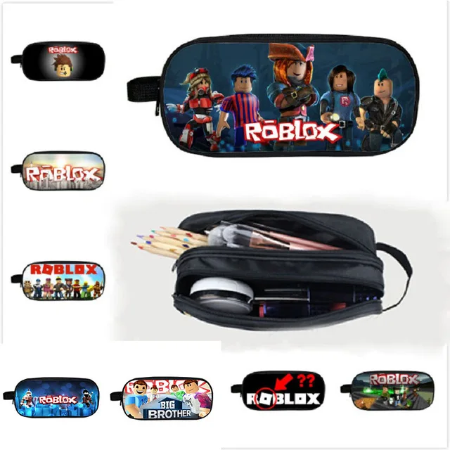 

Hot Games Roblox Pencil Bags Pen Case Kid School Stationery Large Capacity Double Layers Makeup Bag Kids Gift