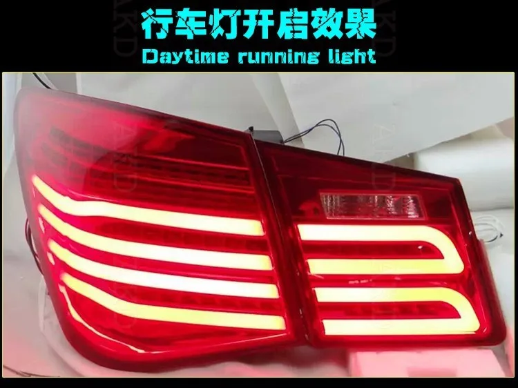 D_YL Автомобиль Стайлинг для Chevrolet Cruze задние фары Cruze седан светодиодный задний фонарь GLK светодиодные задние фары DRL+ тормоз+ Парк+ сигнальный светодиод