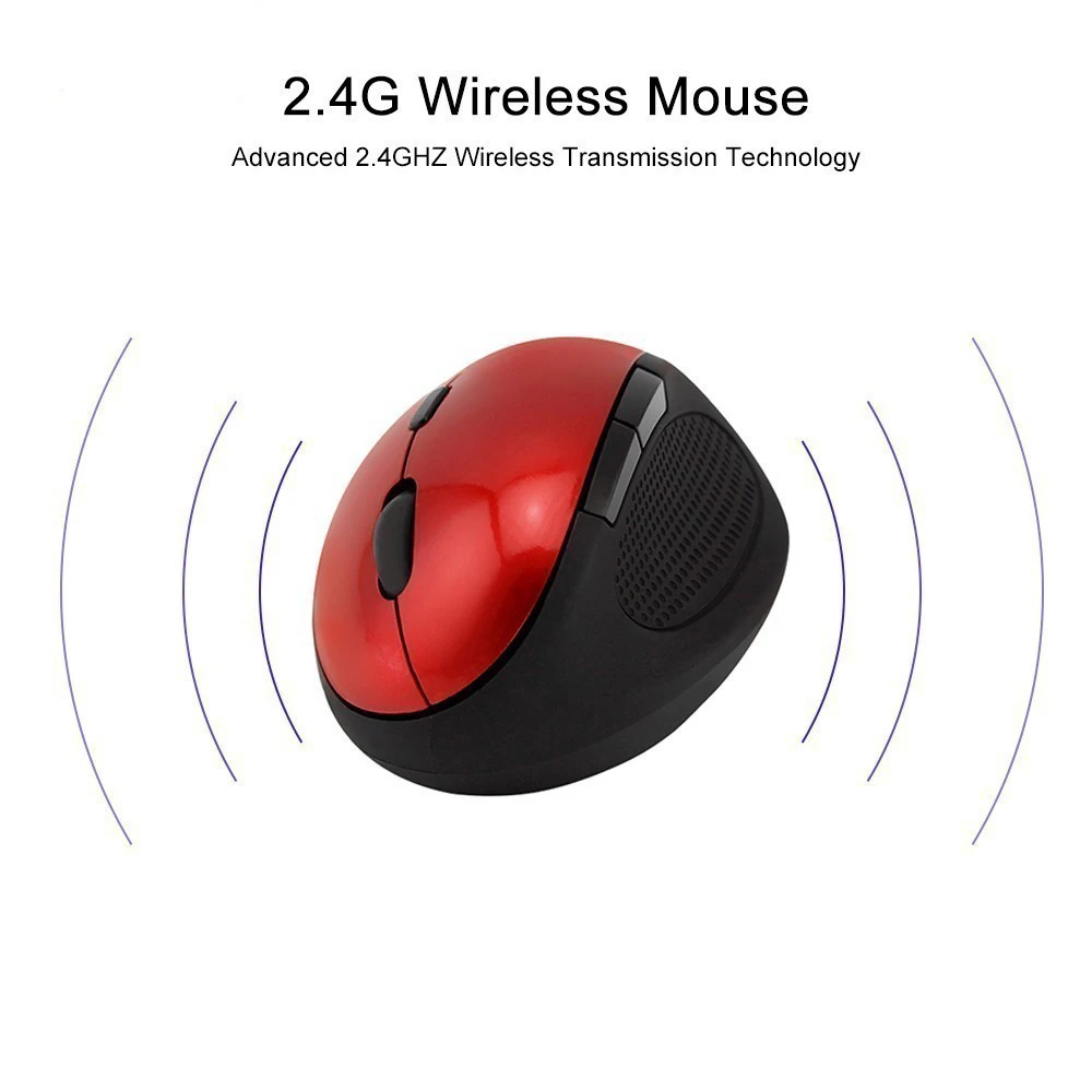 

CHYI Wireless Vertical Mouse 2.4Ghz Ergonomic Optical Usb Computer Mause 800-1200-1600 DPI 6 Button 3D PC Gaming Mice For Laptop