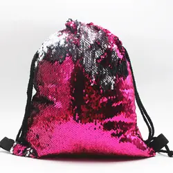 Русалка блестка сумка для активного отдыха Paillette Тяговая веревка рюкзак женский блестка на открытом воздухе обе Плечи Мода